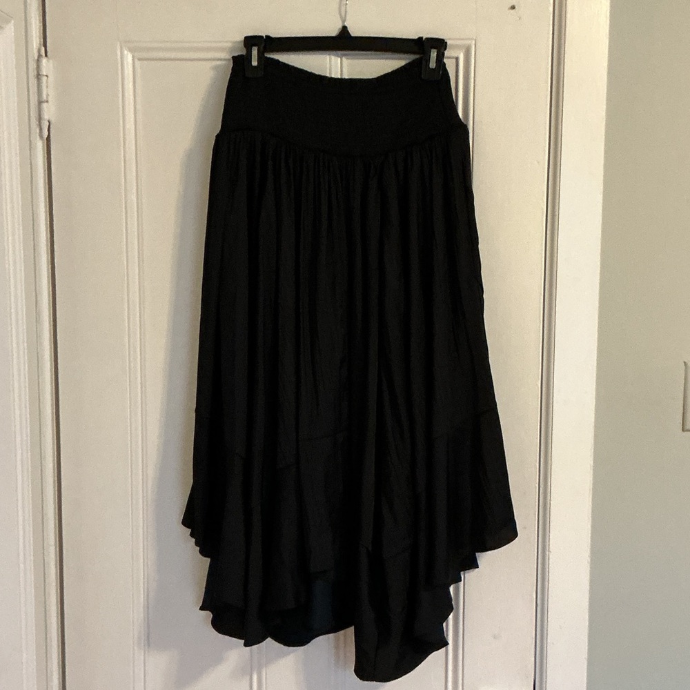 Anthropologie Black Asymmetrical Skirt